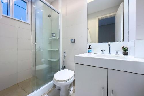 Koupelna v ubytování Incrível localização no Leblon