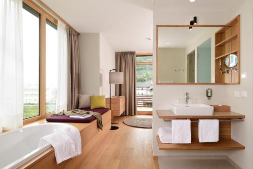 Postel nebo postele na pokoji v ubytování Hotel Schwarzschmied