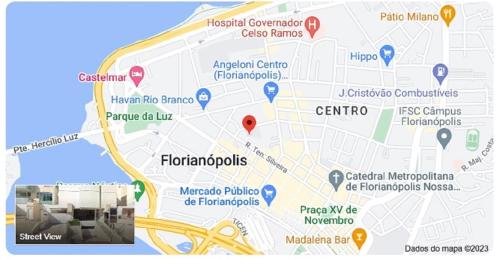 un mapa de la ciudad de Cartagena con lugares de interés en Apto climatizado -garagem, en Florianópolis