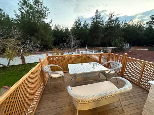 En balkon eller terrasse på Villa Dream Antalya döşemealtı