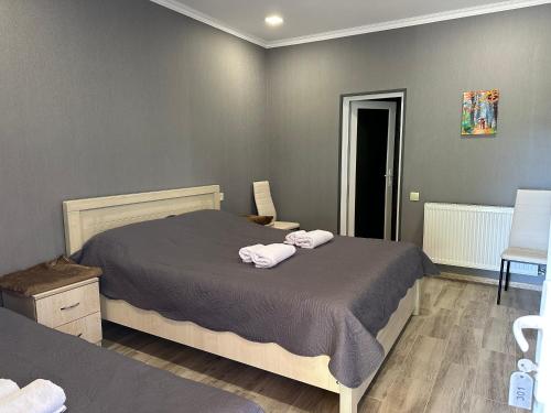 Postel nebo postele na pokoji v ubytování Hotel Vardzia Terrace