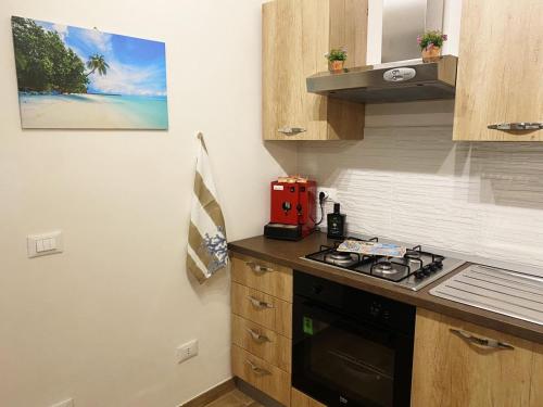 Kuchyň nebo kuchyňský kout v ubytování Annalè