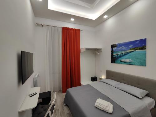 Televisyen dan/atau pusat hiburan di B&B Il Regno delle Due Sicilie