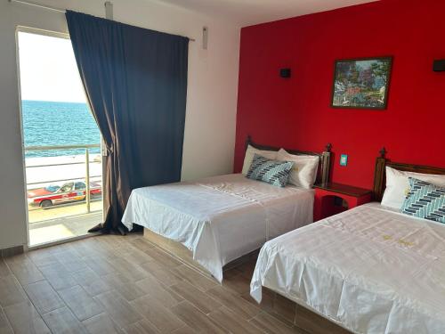 Postel nebo postele na pokoji v ubytování Hotel Jar8 Bule
