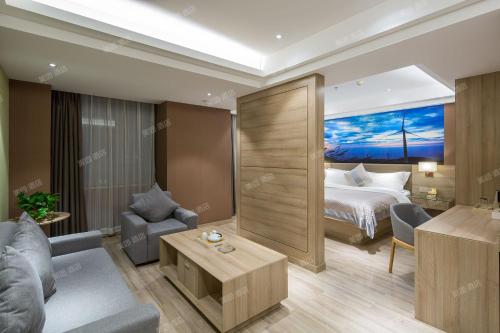 Katil atau katil-katil dalam bilik di Morning Hotel, Changsha Quantang
