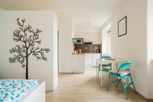 Kuchyň nebo kuchyňský kout v ubytování Apartmány Špička - Stříbrnice u sjezdovky
