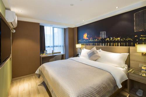 Katil atau katil-katil dalam bilik di Morning Hotel, Changsha Quantang