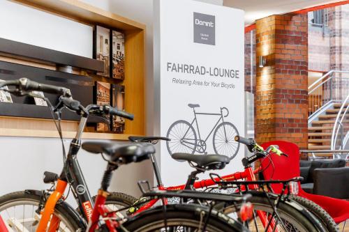 two bikes parked next to each other in a store at Dorint Hotel Bremen in Bremen