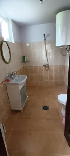 een badkamer met een wastafel en een toilet bij ПРИ ШИВАЧА in Kŭrpachevo