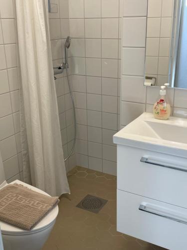 Koupelna v ubytování Aalto Apartments Sunila, Terrace House