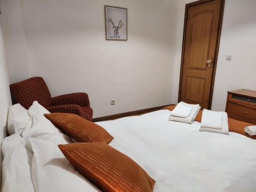 Postel nebo postele na pokoji v ubytování A Casa de Pedra