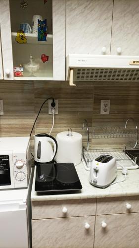 a kitchen with two toasters on a counter at sobe MAŠA in Subotica