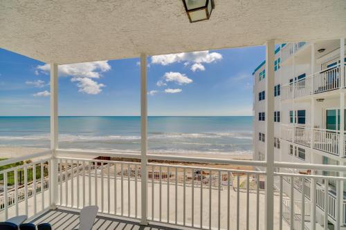 a view of the ocean from the balcony of a condo at Oceanfront Satellite Beach Condo with Balcony, Views in Satellite Beach