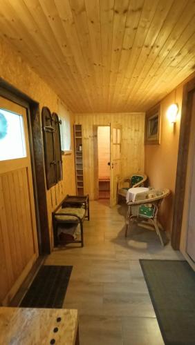 Postel nebo postele na pokoji v ubytování Doudleby u Českých Budějovic