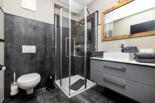 Koupelna v ubytování Landhaus Rustika