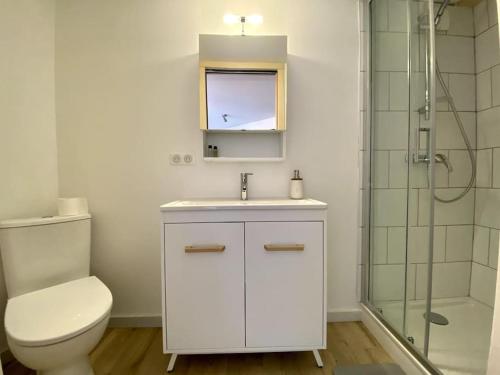 Bilik mandi di Chaleureux T3 avec terrasse/ Proche Valence