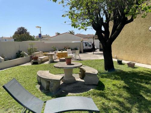 Bel appartement de 40 M2 Montpellier 15 mn de la mer avec jardin