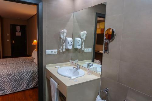 Koupelna v ubytování Hotel Benetusser
