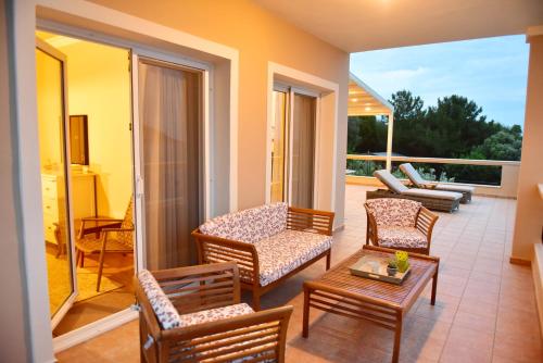Χώρος καθιστικού στο Palio Suites