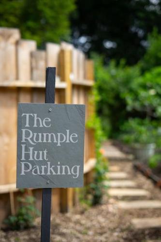 a sign that reads the rumple hot parking at The Rumple Hut in Wingfield