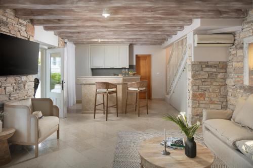Televisyen dan/atau pusat hiburan di Residence Pietre d'Istria - with private service