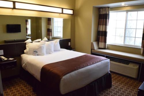 Säng eller sängar i ett rum på Microtel Inn and Suites Pecos