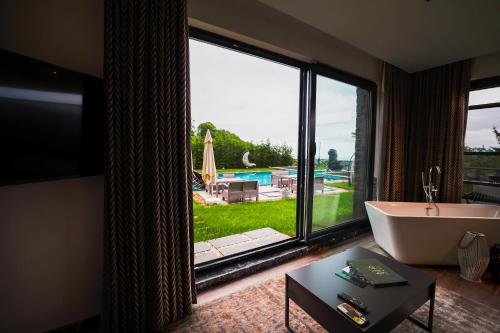 Vue sur la piscine de l'établissement Çathan Art Hotel ou sur une piscine à proximité