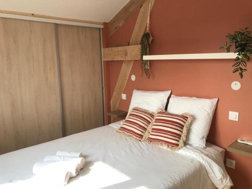 Katil atau katil-katil dalam bilik di Villa, 4 chambres, jardin, Barbecue