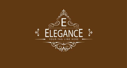 a vintage elegance logo on a brown background at B&B Elegance in Villa San Giovanni