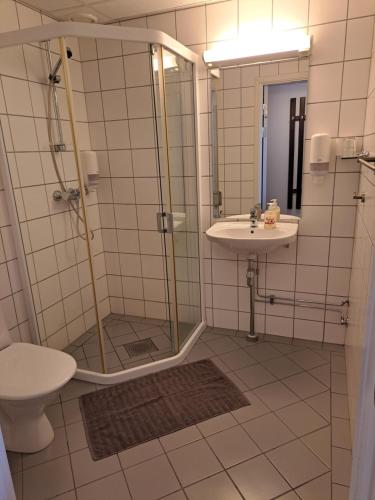 Koupelna v ubytování Motell Svinesundparken