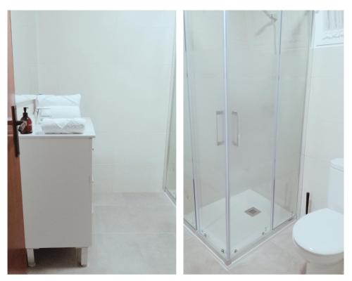 Koupelna v ubytování Vinaròs PLAYA CENTRO NG