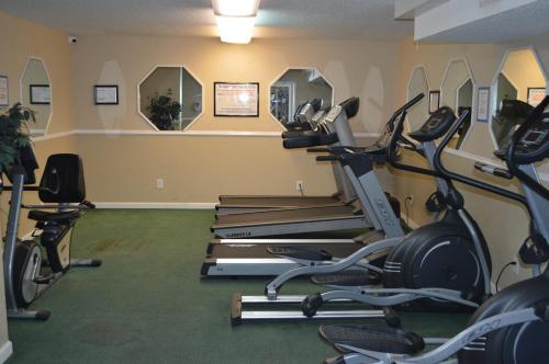 a gym with several rows of exercise bikes at The Summit Condominiums in Panama City Beach