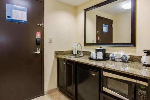 een badkamer met een wastafel en een spiegel bij Hampton Inn & Suites Mount Juliet in Mount Juliet