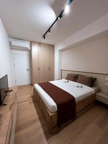 Ένα ή περισσότερα κρεβάτια σε δωμάτιο στο Luxury apartment 2 Struga
