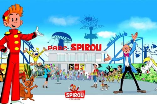 a cartoon of a group of people in front of a crowd at Location appartement 1 chambre et dépendance en supplément voir infos importantes dans un mas provençal au coeur du luberon in Cavaillon