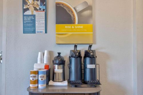 a shelf with products on it on a wall at Motel 6-Hammond, IN - Chicago Area in Hammond