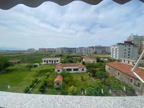 a view from the balcony of a house at The Flip-Flop Apartment in Shëngjin