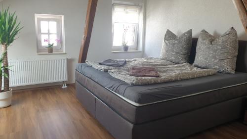 Posezení v ubytování SeenSucht & Urlaubsträume, Ferienwohnung "Seeadler"