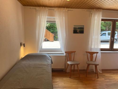 Un lugar para sentarse en Gästehaus Forggensee