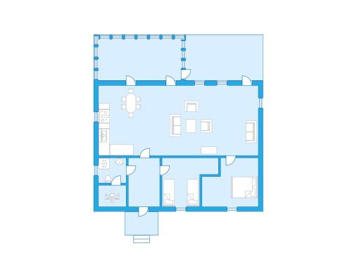 a floor plan of a house at Holiday Home Erikstorp 143 by Interhome in Olofström