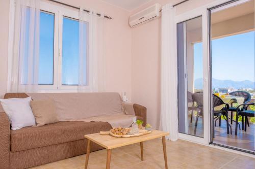 Posezení v ubytování Amaltheia Apartment
