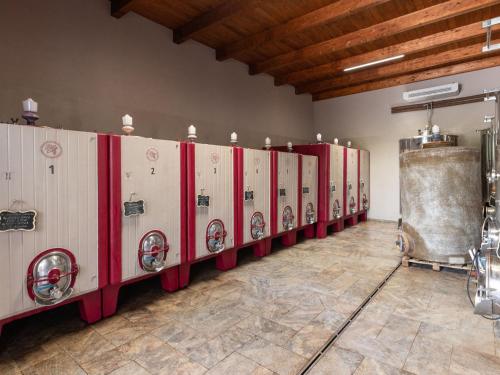 a row of old washing machines lined up in a room at Holiday Home Olinto by Interhome in Cinigiano