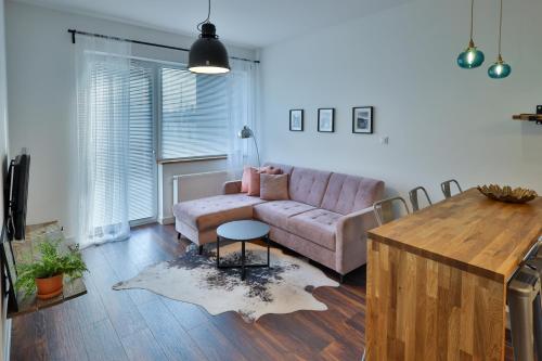Ruang duduk di Apartament Pod 6