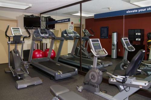 a gym with several treadmills and cardio equipment at Hampton Inn Cedar City in Cedar City