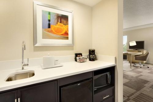 a kitchen with a sink and a painting on the wall at Hampton Inn & Suites Largo in Largo