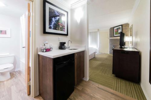a bathroom with a sink and a toilet at Hampton Inn Caryville-I-75/Cove Lake-State Park in Caryville