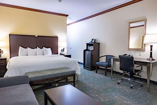 a hotel room with a bed and a desk at Hampton Inn Alice in Alice