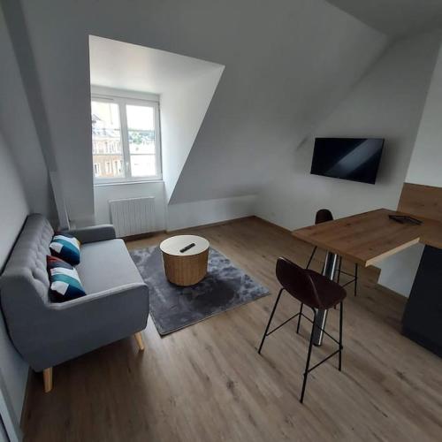TV a/nebo společenská místnost v ubytování Bel appartement F2 hyper centre refait à neuf