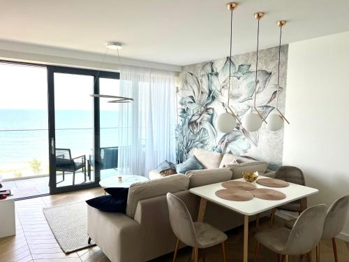 Apartament Golden View - Rewal Klifowa 5にあるシーティングエリア