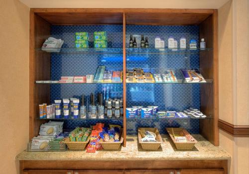 a medicine cabinet filled with lots of different products at Hampton Inn & Suites McAllen in McAllen